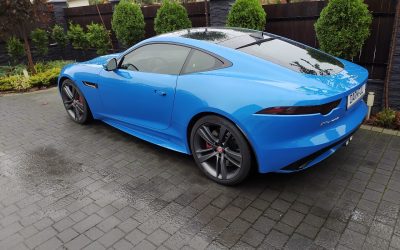 Jaguar F-Type przyciemnianie szyb, lamp oraz dechroming